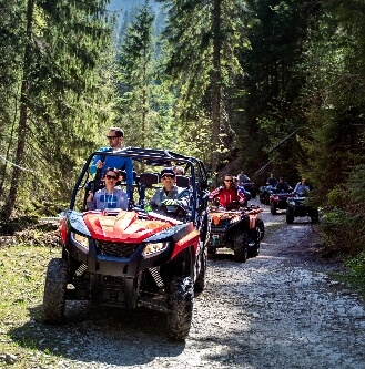 Tour Group Travels On Atvs
